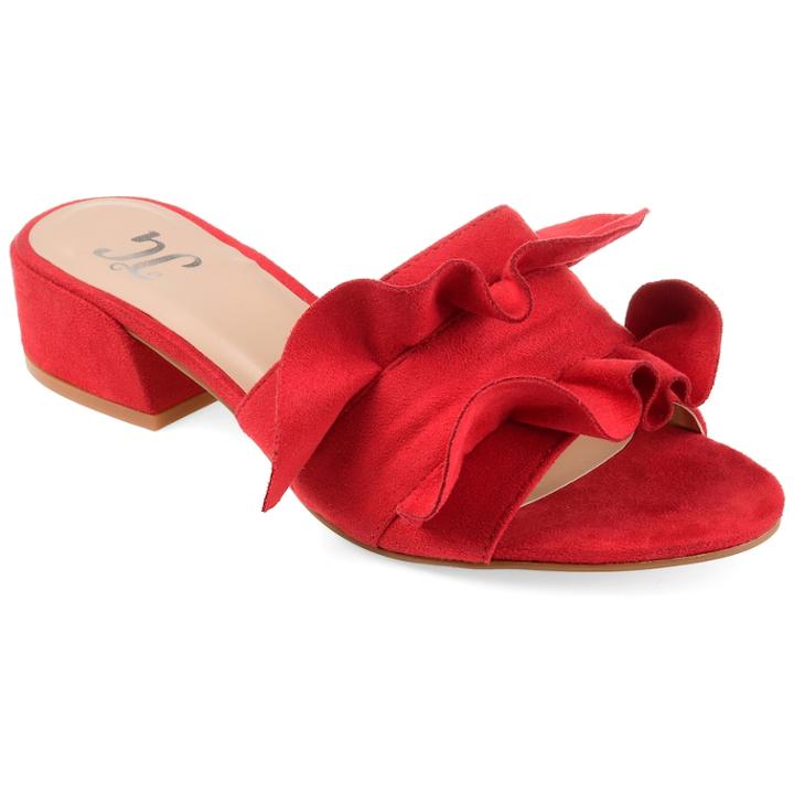 Journee Collection Sabica Women's Mules, Size: Medium (8), Red