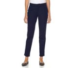 Women's Croft & Barrow&reg; Power Stretch Straight-leg Twill Pants, Size: 12 Avg/reg, Blue (navy)