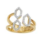 Sterling Silver 1/5 Carat T.w. Diamond Hexagon Ring, Women's, Size: 6, White