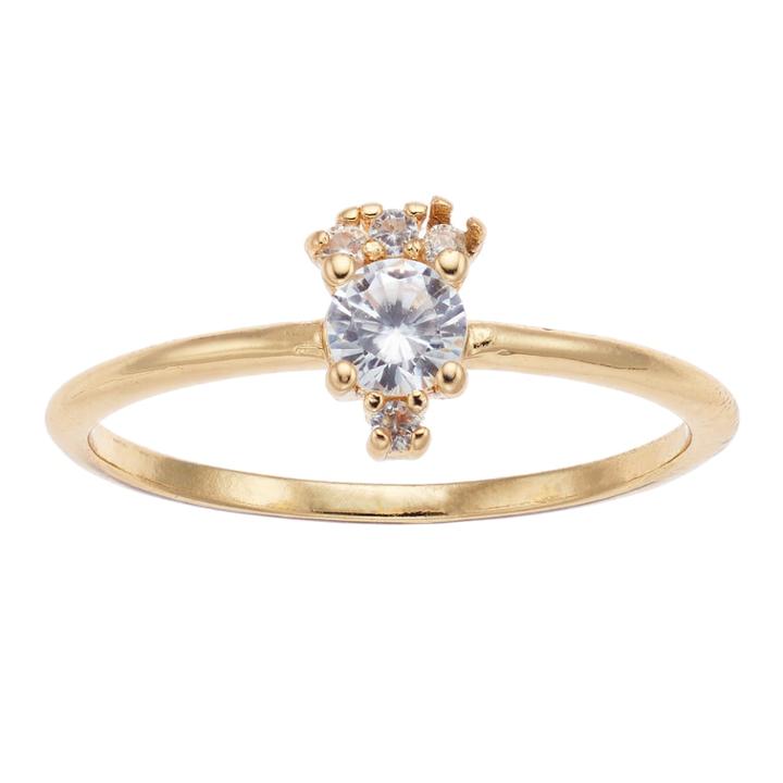 Lc Lauren Conrad Simulated Crystal Cluster Ring, Women's, Size: 7, Pink