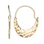Dana Buchman Hammered Threader Hoop Earrings, Women's, Gold