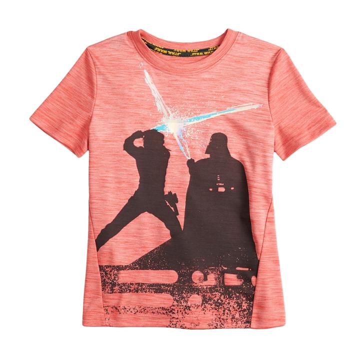 Boys 4-7x Star Wars A Collection For Kohl's Luke Skywalker And Darth Vader Light Saber Tee, Size: 7x, Med Red