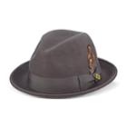 Men's Stacy Adams Wool Felt Pinched-front Fedora, Size: Large, Grey