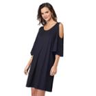 Women's Indication By Eci Cold-shoulder Swing Dress, Size: Medium, Oxford