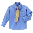 Chaps Woven Shirt And Tie Set - Boys 4-7, Boy's, Size: 4, Blue