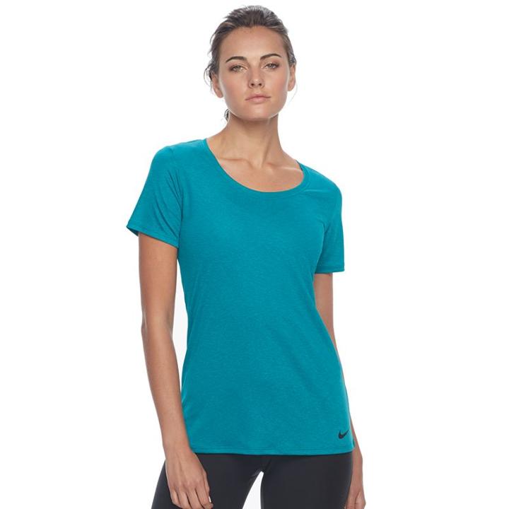 Women's Nike Dry Training Short Sleeve Tee, Size: Xl, Blue Other