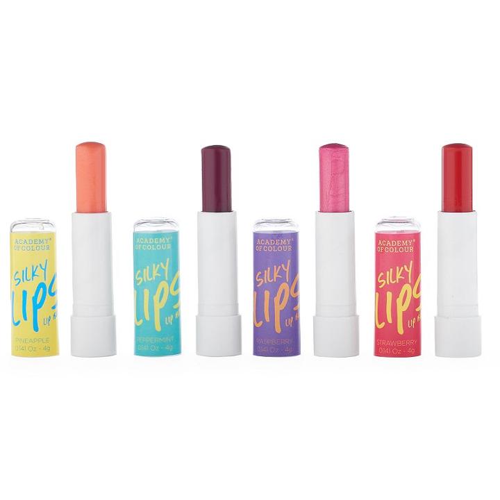 Academy Of Colour 4-pk. Silky Lips Lip Balm, Multicolor