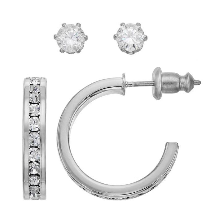 City By City Stud & Hoop Earring Set, Women's, Multicolor