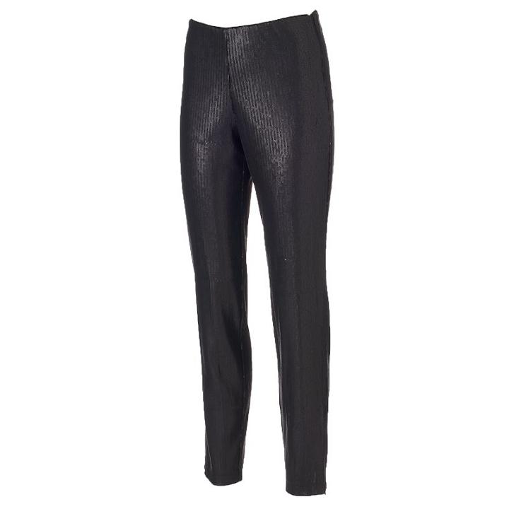 Women's Wdny Black Pull-on Sequin Leggings, Size: Xl, Oxford