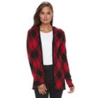 Women's Croft & Barrow&reg; Cardigan Sweater, Size: Xs, Med Red