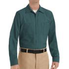 Big & Tall Red Kap Classic-fit Industrial Button-down Work Shirt, Men's, Size: L Tall, Green