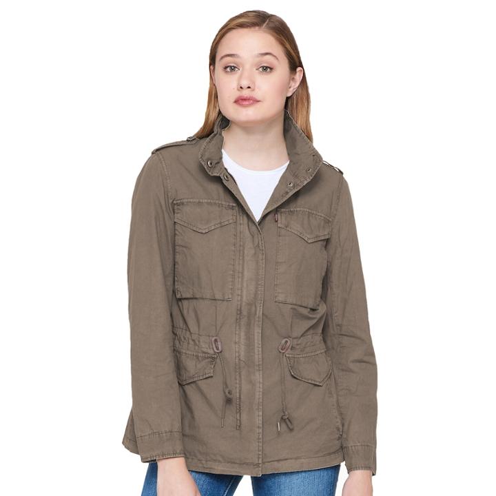 Women's Levi's Military Jacket, Size: Large, Med Grey