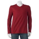 Men's Croft & Barrow&reg; Classic-fit Ribbed V-neck Sweater, Size: Xl, Red