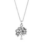 Primrose Sterling Silver Family Tree Pendant Necklace, Women's, Grey