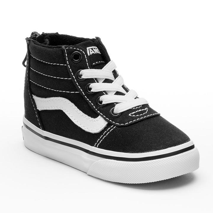 Vans Ward Zip Toddlers' High Top Sneakers, Boy's, Size: 10 T, Black