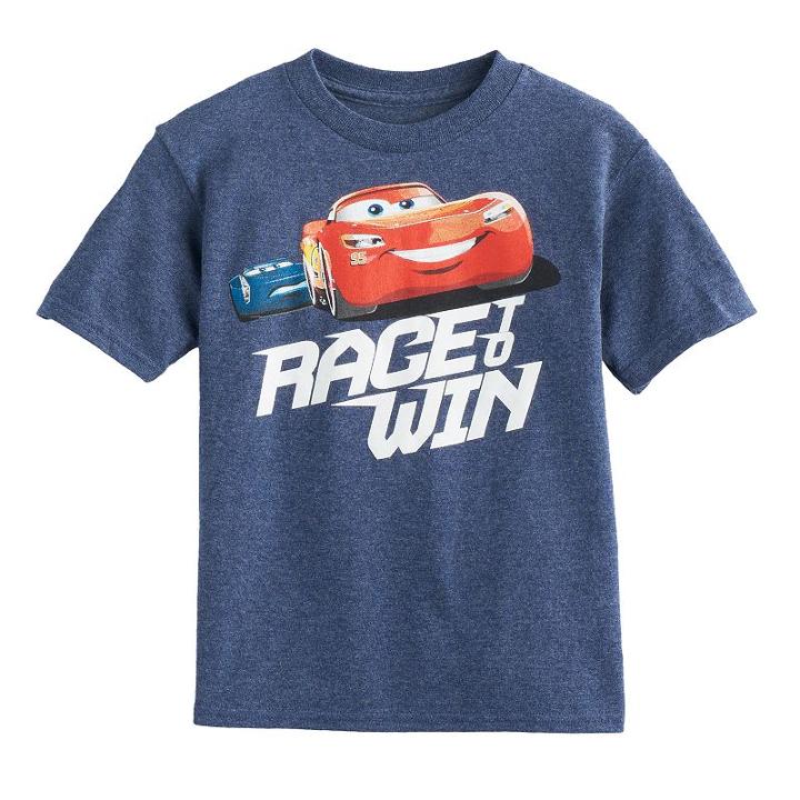 Disney / Pixar Cars 3 Boys 4-7 Lightning Mcqueen Race To Win Tee, Size: 7, Blue Other
