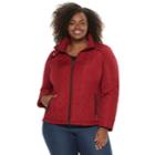 Plus Size Weathercast Quilted Stretch Jacket, Women's, Size: 2xl, Dark Red