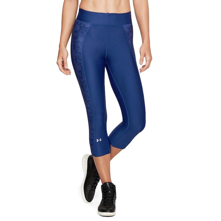 Women's Under Armour Heatgear Novelty Capri Leggings, Size: Small, Purple