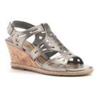 Croft & Barrow&reg; Women's Ortholite Cork-patterned Wedge Sandals, Size: 7, Light Grey