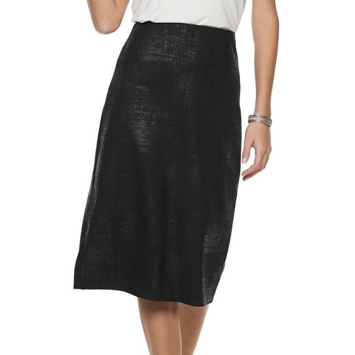 Women's Apt. 9&reg; Tummy Control Pencil Skirt, Size: Large, Black