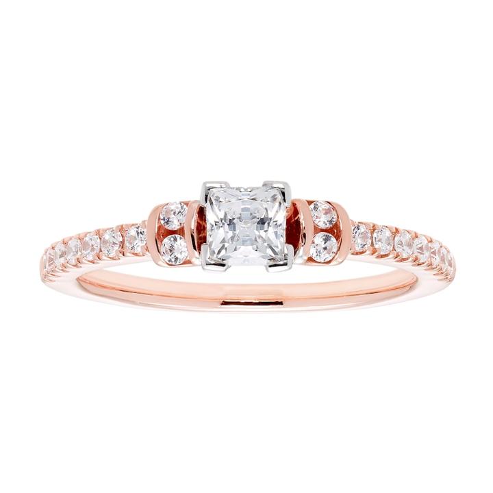 14k Gold Princess Cut 3/4 Carat T.w. Igl Certified Diamond Engagement Ring, Women's, Size: 7.50, White