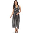 Women's Apt. 9&reg; Striped Jumpsuit, Size: Small, Black White Stripe