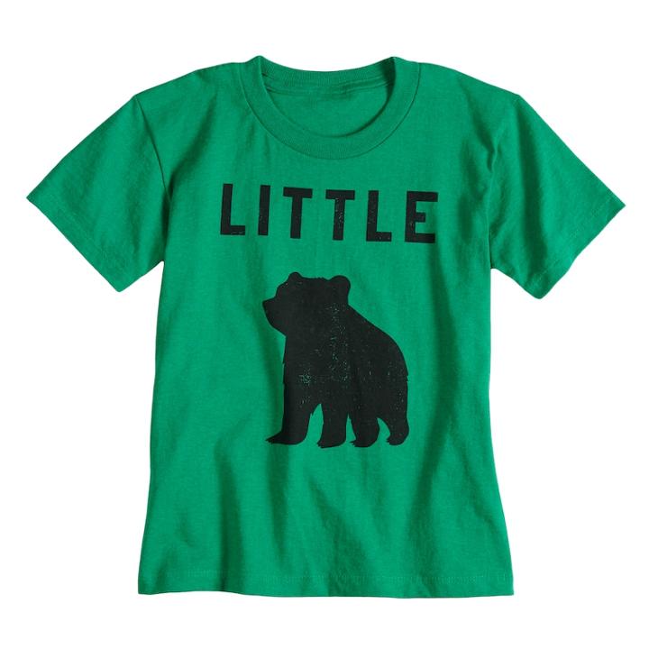 Boys & Girls 4-7x Dad & Me Little Bear Graphic Tee, Size: 7x, Green