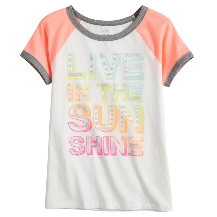Girls 7-16 & Plus Size So&reg; Raglan Sleeve Tee, Size: 18 1/2, White