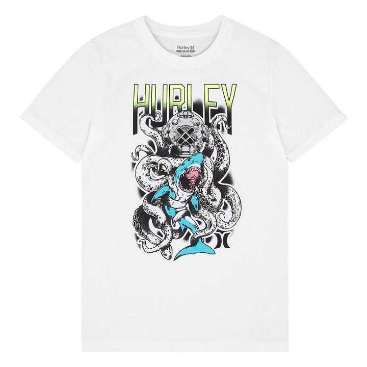 Boys 8-20 Hurley Shark Fight Tee, Boy's, Size: Large, White