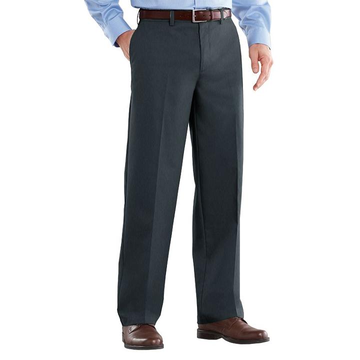 Men's Croft & Barrow&reg; Easy-care Stretch Classic-fit Flat-front Pants, Size: 38x32, Blue (navy)