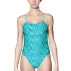 Women's Nike Performance Cutout Space-dye One-piece Swimsuit, Size: 34, Green