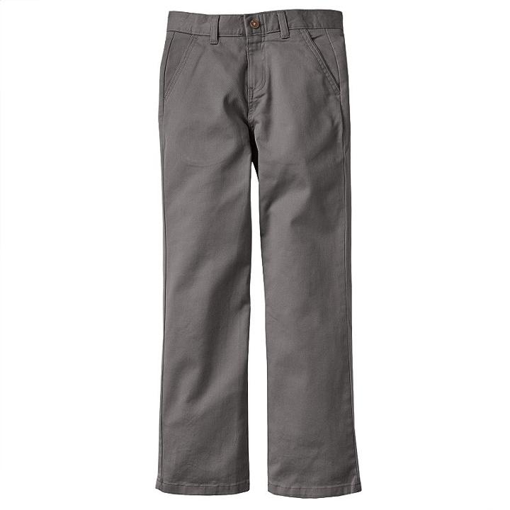 Boys 8-20 Chaps Twill Pants, Boy's, Size: 14, Grey Other