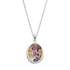 Disney's Minnie Mouse Kids' Cubic Zirconia Shaker Pendant, Girl's, Multicolor