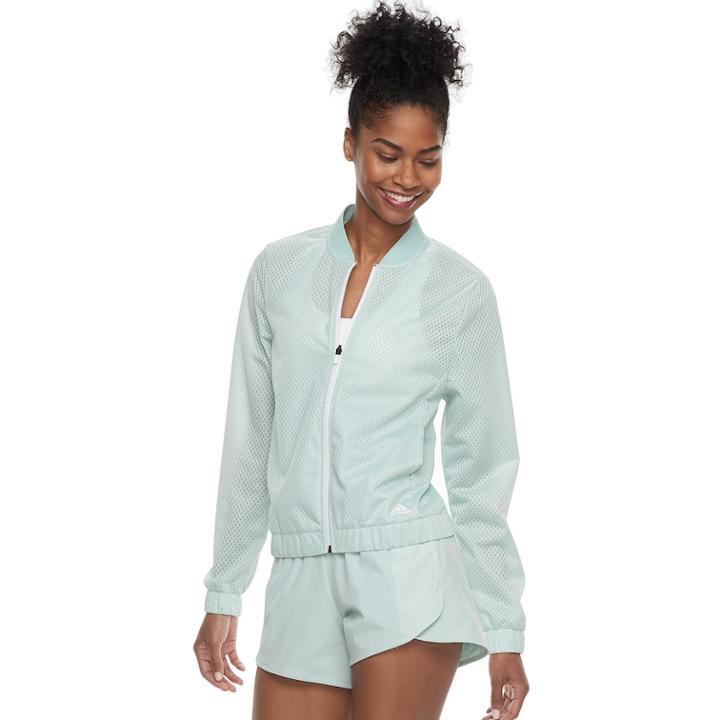 Women's Adidas Sport Id Summer Bomber Jacket, Size: Medium, Lt Green