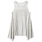 Girls 7-16 & Plus Size Mudd&reg; Ribbed Sharkbite Hem Tank Top, Girl's, Size: 16, White Oth