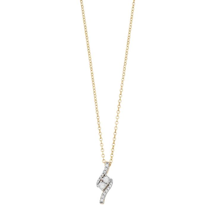 Sterling Silver 1/4 Carat T.w. Diamond 2-stone Pendant, Women's, White