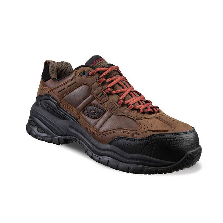 Skechers Work Relaxed Fit Soft Stride Constructor Ii Men's Composite-toe Shoes, Size: 9, Dark Brown