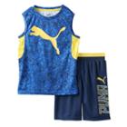Boys 4-7 Puma Graphic Performance Tank Top & Shorts Set, Size: 7, Blue Other