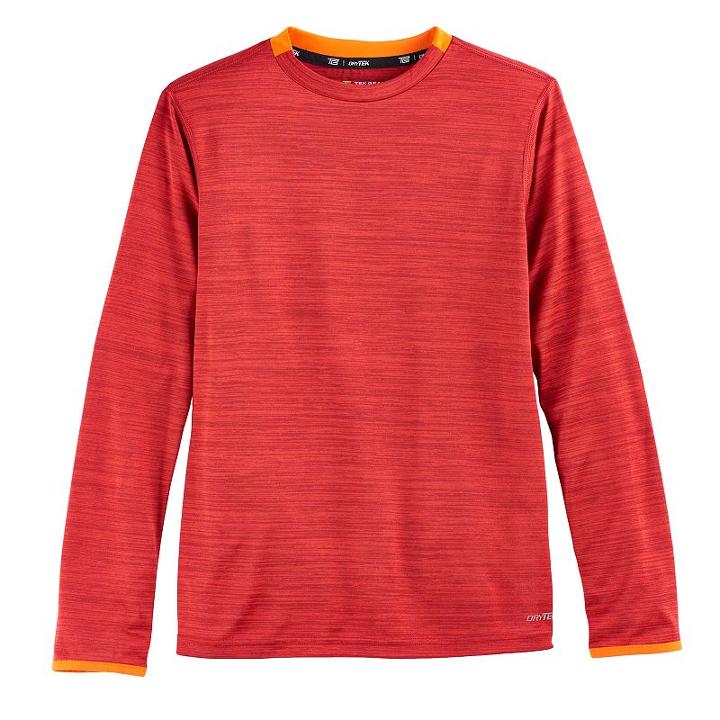 Boys 8-20 Tek Gear&reg; Space-dyed Tee, Size: L(14/16), Med Red