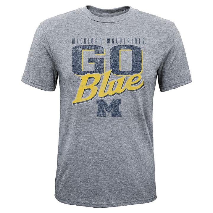 Boys 8-20 Michigan Wolverines Rally Anthem Tee, Size: L 14-16, Grey