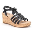 So&reg; Ringmaster Girls' Wedge Sandals, Size: 2, Black