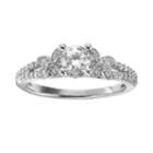 Simply Vera Vera Wang Diamond Butterfly Engagement Ring In 14k White Gold (3/4 Ct. T.w.), Women's, Size: 7