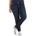 Juniors' Plus Size Amethyst Curvy Skinny Jeans, Teens, Size: 22, Dark Blue