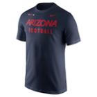 Men's Nike Arizona Wildcats Football Facility Tee, Size: Medium, Blue (navy)