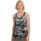 Women's Champion Authentic Wash Camo Racerback Tank, Size: Xl, Black