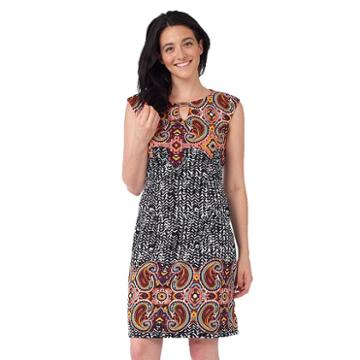 Women's Ile New York Paisley Sheath Dress, Size: 10, Multicolor