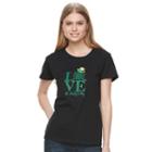 Women's Mccc St. Patrick's Day Graphic Tee, Size: Xl, Black