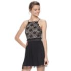 Juniors' Speechless Lace & Tulle Halter Skater Dress, Teens, Size: Xl, Black Pink
