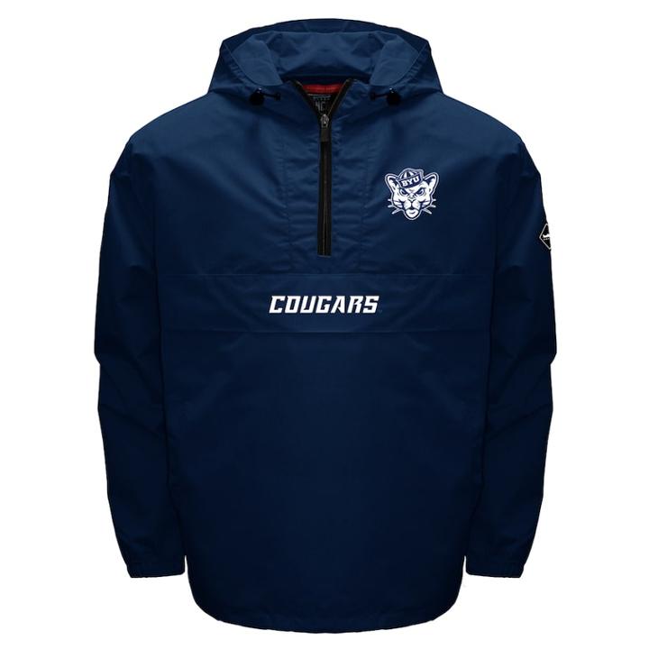 Men's Franchise Club Byu Cougars Swift Pullover Jacket, Size: Xl, Blue