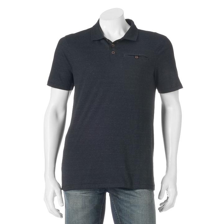 Big & Tall Rock & Republic Striped Polo, Men's, Size: Xxl Tall, Black